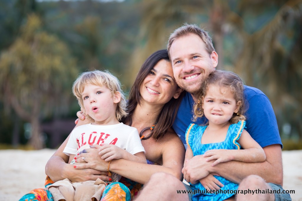 family photoshoot at kata noi beach , phuket
