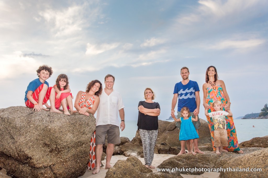 family photoshoot at kata noi beach , phuket