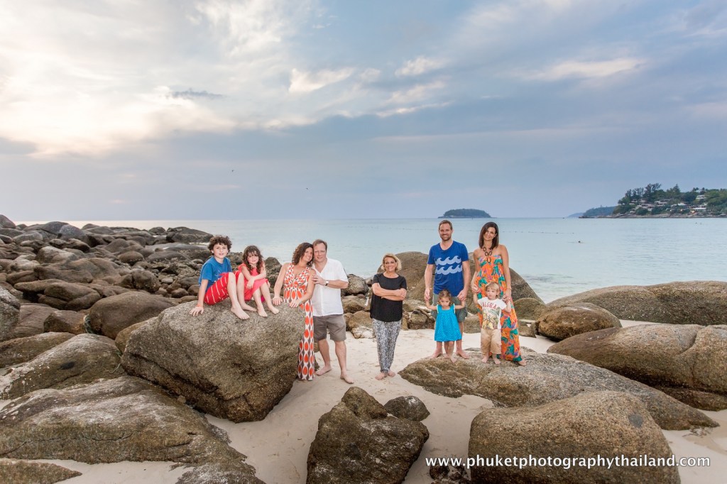 family photoshoot at kata noi beach , phuket