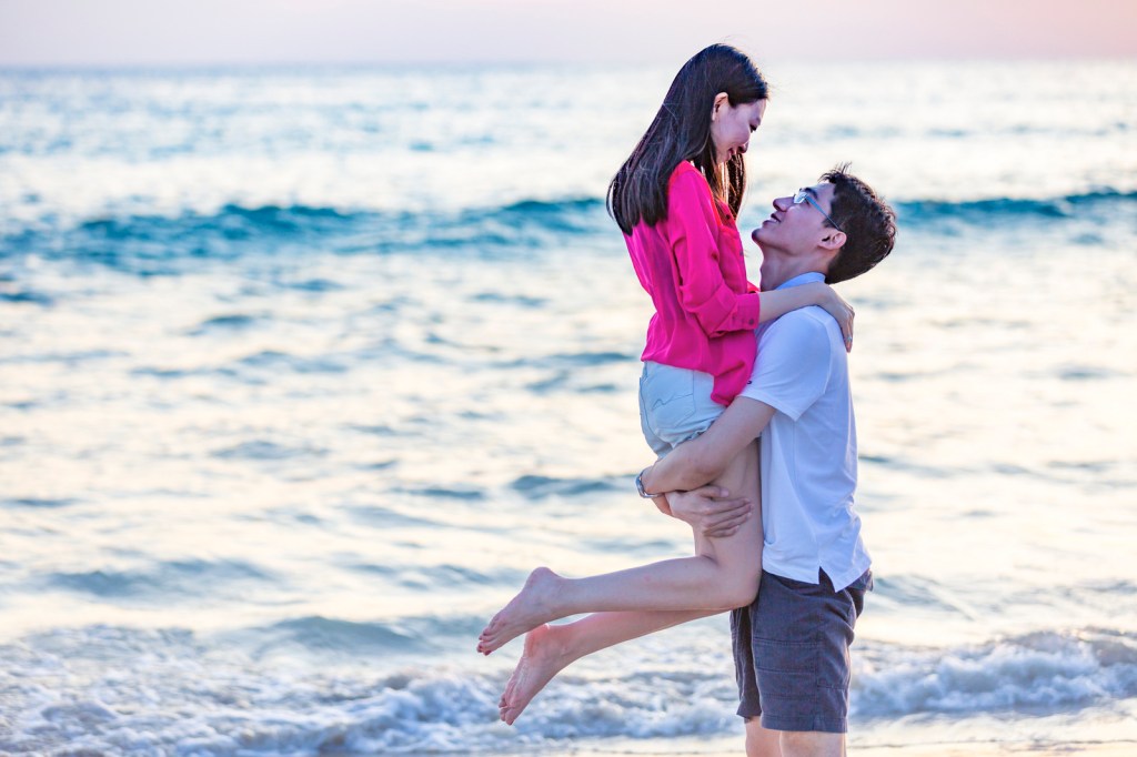 Honeymoon photo session at karon beach phuket thailand