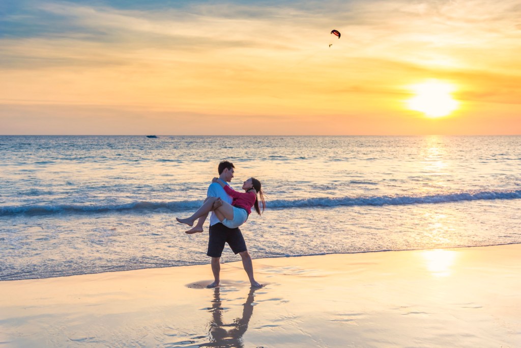 Honeymoon photo session at karon beach phuket thailand