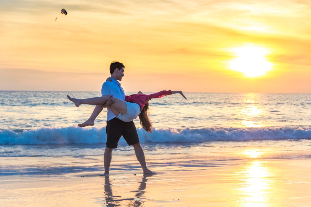 Honeymoon photo session at karon beach phuket thailand