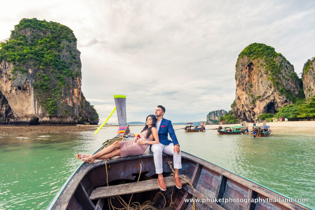 marriage proposal photoshoot on long tail boat atao nang krabi thailand