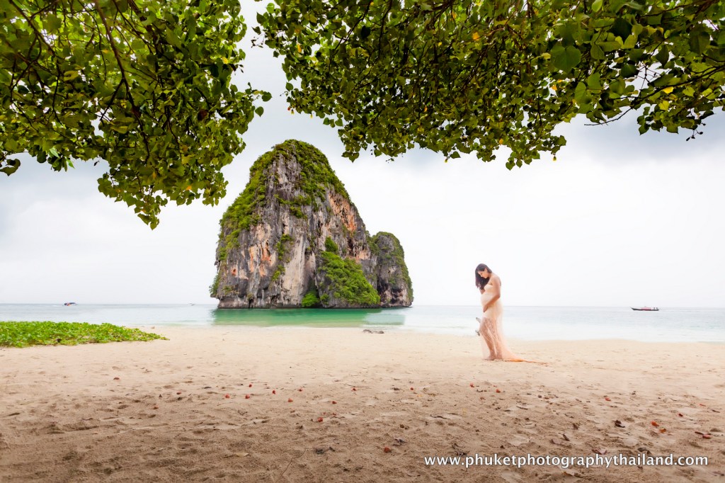 Maternity photoshoot at pra nang cave beach railey west ao nang krabi