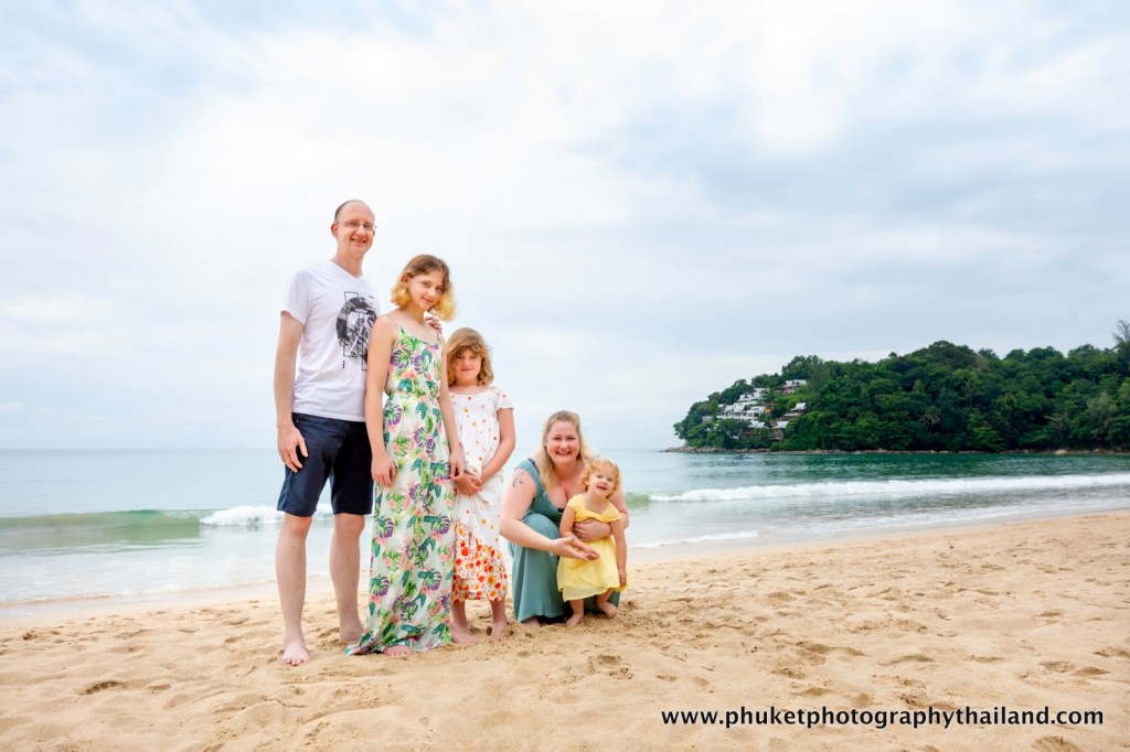 family photoshoot at Kamala beach Phuket thailand