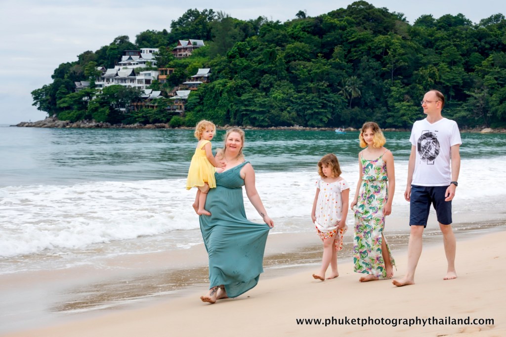 family photoshoot at Kamala beach Phuket thailand