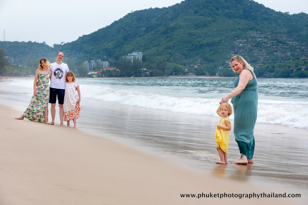 family photoshoot at Kamala beach Phuket thailand