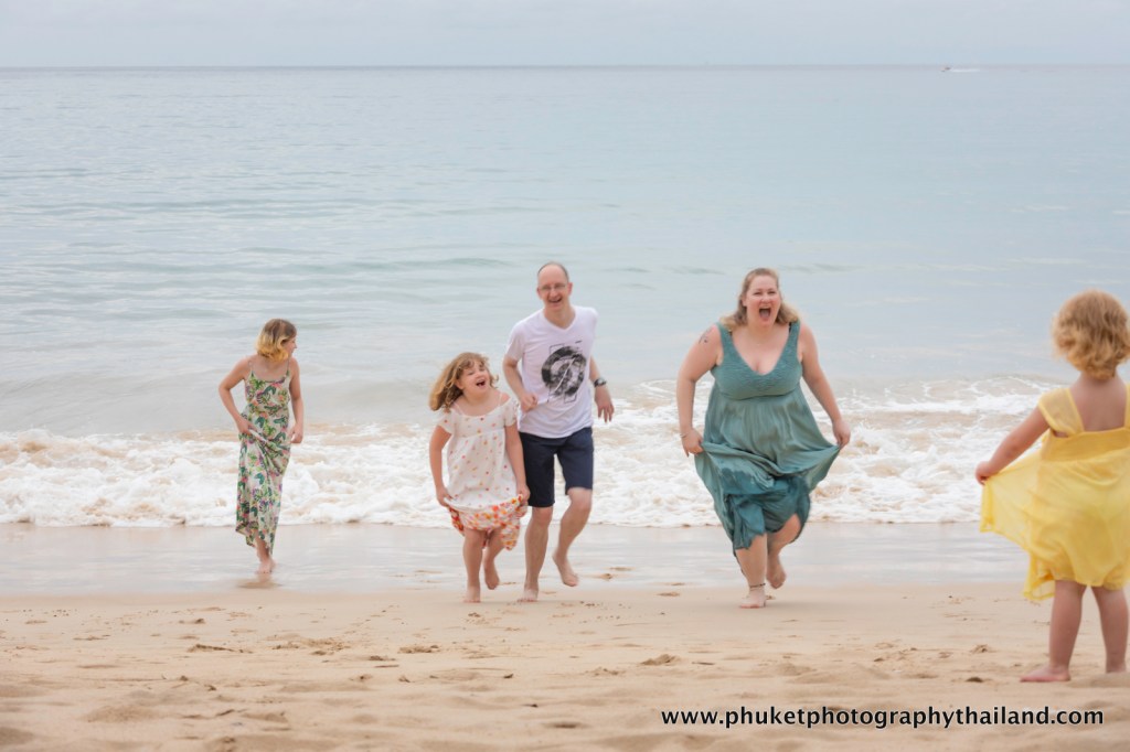 family photoshoot at Kamala beach Phuket thailand