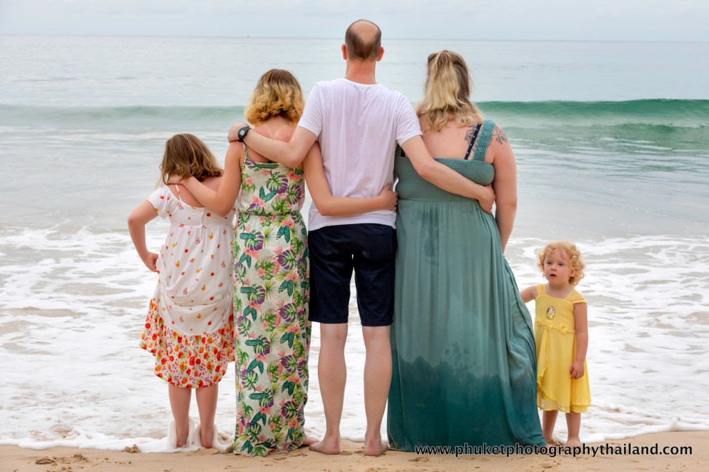 family photoshoot at Kamala beach Phuket thailand
