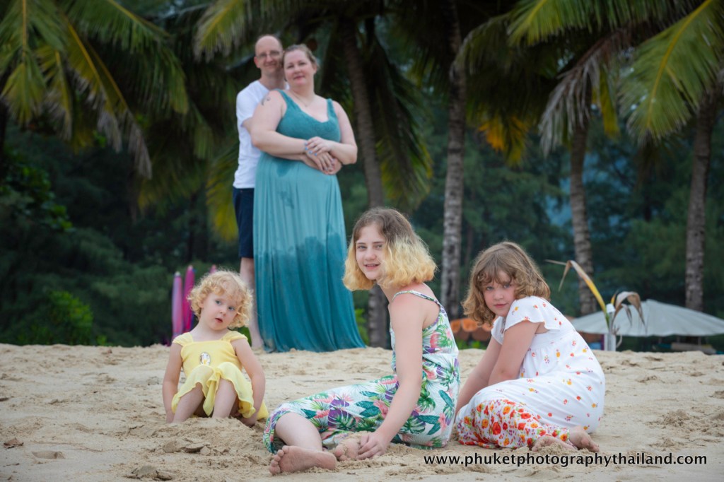 family photoshoot at Kamala beach Phuket thailand