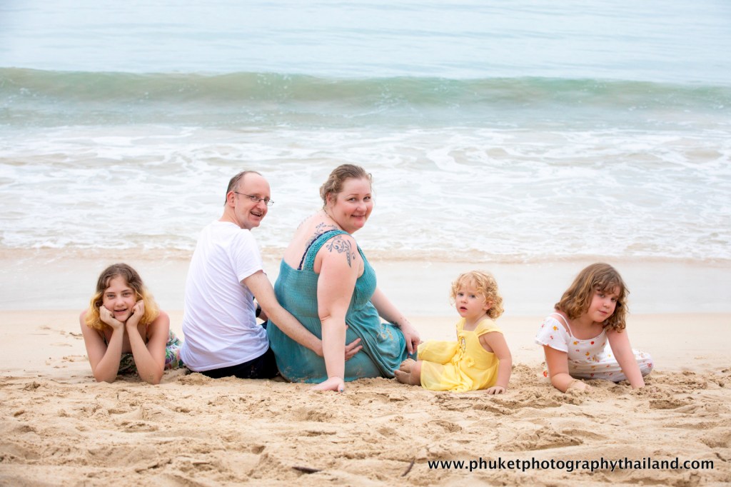 family photoshoot at Kamala beach Phuket thailand