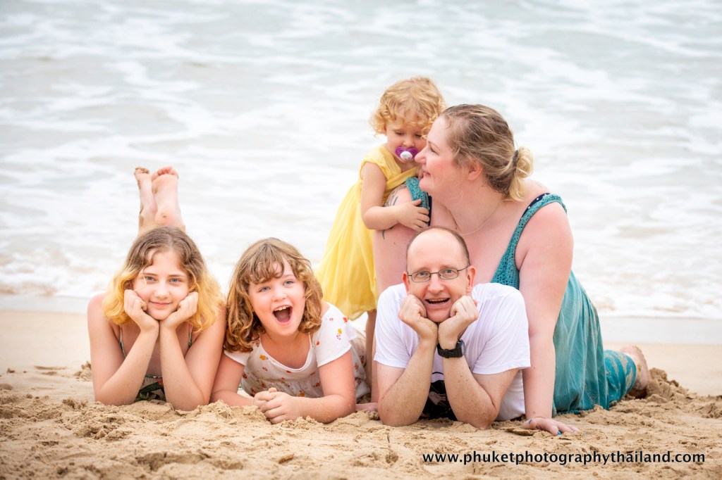 family photoshoot at Kamala beach Phuket thailand