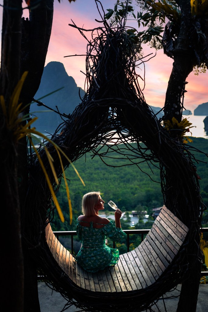 portrait photography as sunrise at samet nangshe phang nga